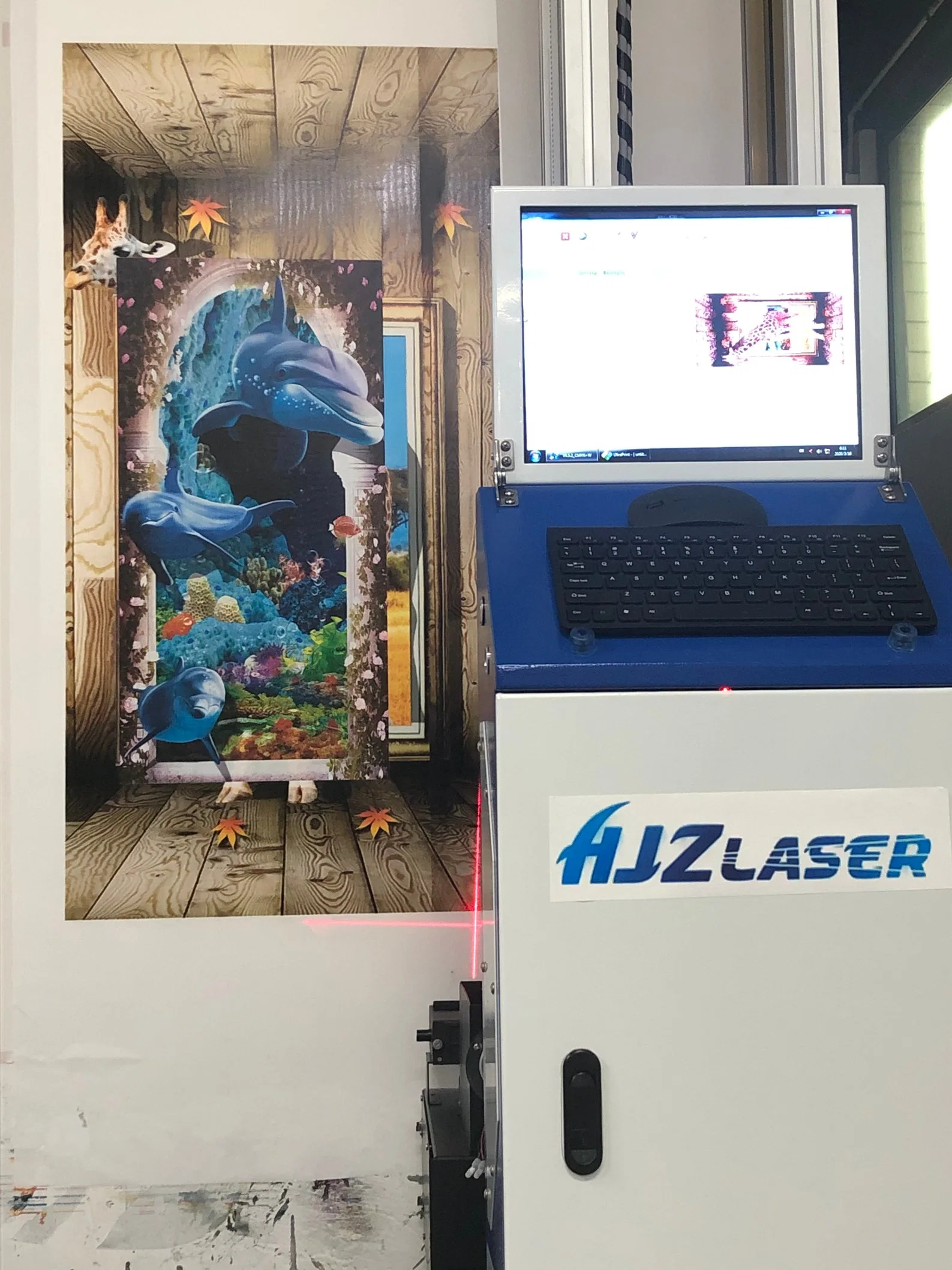 Portable 3D Wall Murals Inkjet Printing Machine Price with Computer Wall Printer