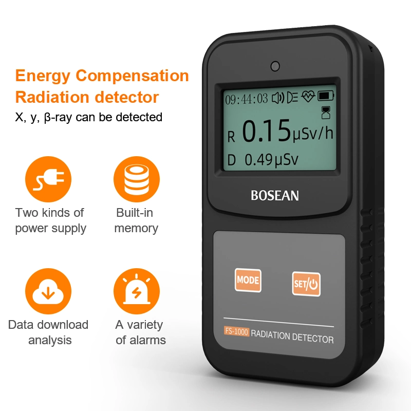 2023 Hot Sale Bosean Detector de radiação nuclear Geiger contra raios X. Detector de gama beta