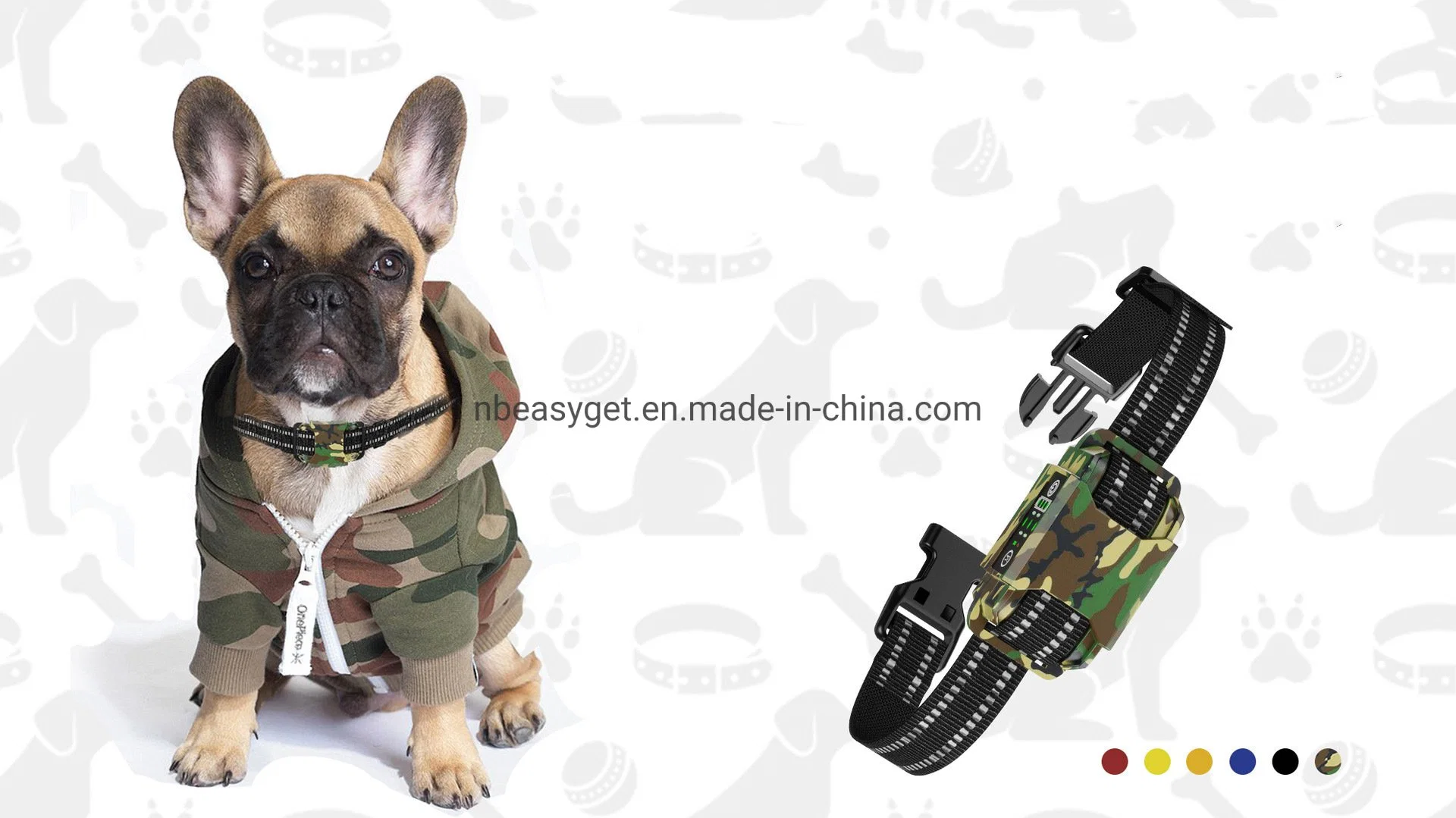 Pet Dog No Shock Bark Collar Rechargeable Shock-Less with Adjustable Sensitivity and Intensity No Pain Beep Vibration Barking Control Device Esg16300