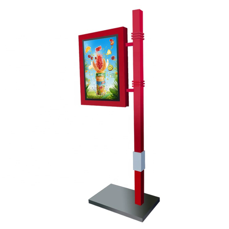 City Street Waterproof Smart Full Color LED Screen Light Pole Light Box