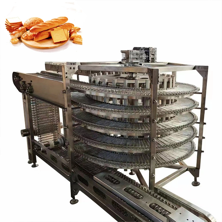 Prix de la machine du convoyeur de tour de refroidissement à spirale automatique pour les toasts de réfrigérateur Pain de pain