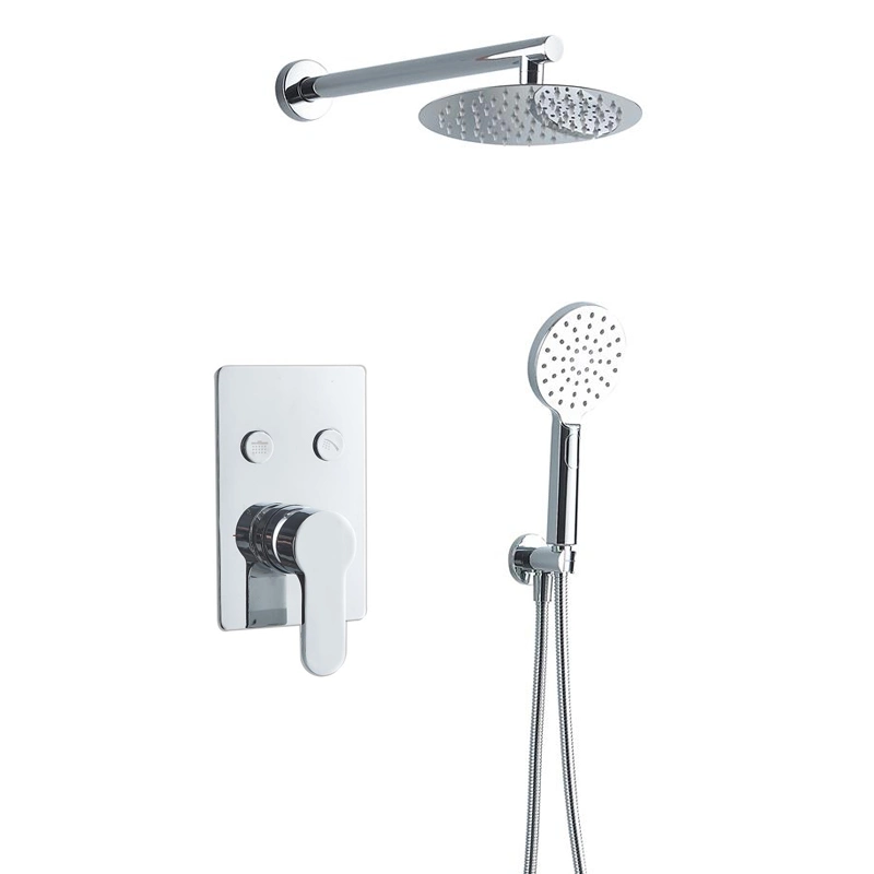 3-Function Concealed Mixer Rainfall Overhead Handheld Shower Rough-in Valve Body and Trim Bathroom Rainfall Shower Kit