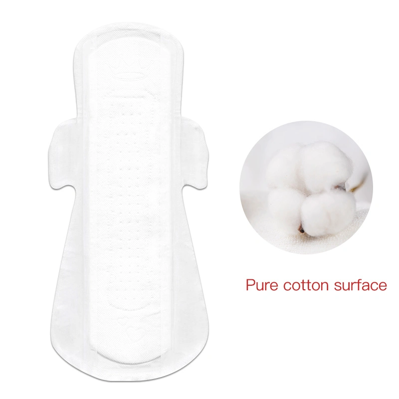 Almohadillas Sanitarias de superficie de algodón puro / Napkins sanitaria ser adecuado para Piel sensible