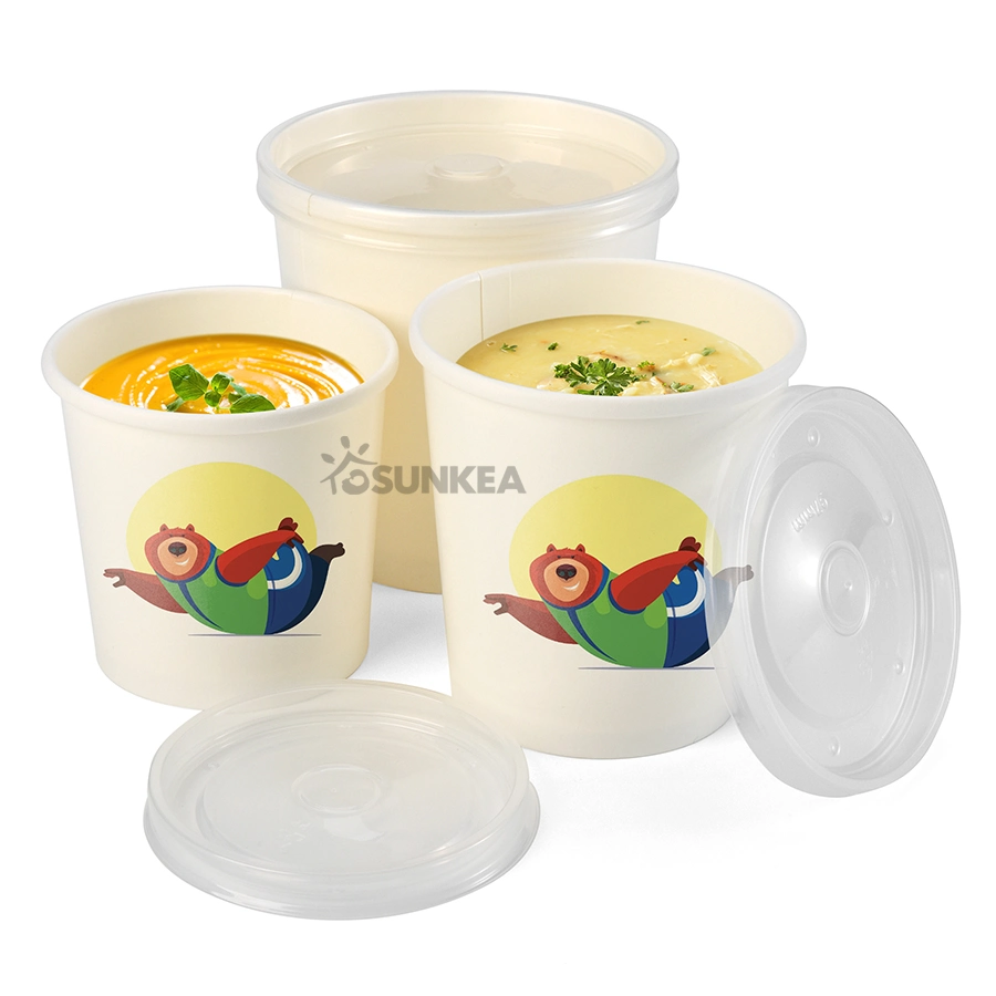 Wholesale/Supplier Disposable Take Away Food Grade Customized Logo Printing Hot Soup Tub