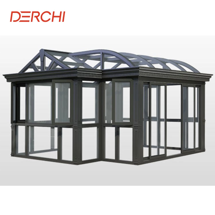 Jardin d'hiver balcon aluminium 4 saison de luxe Veranda Glass Conservatory Solarium