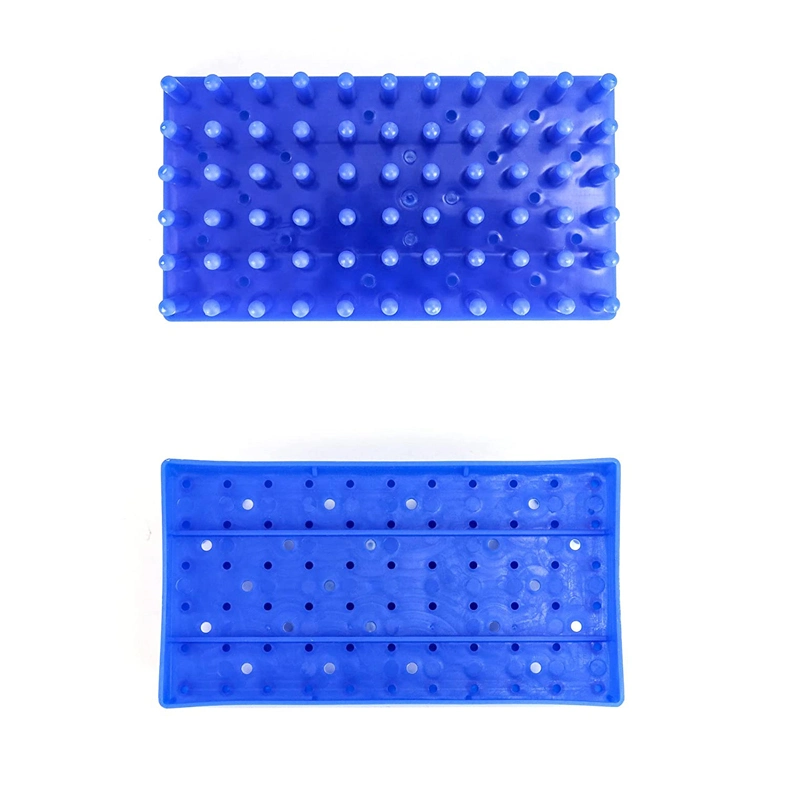 Laboratory Use 6*11 66 Well Test Tube Peg Rack Holder Plastic Test Tube Rack