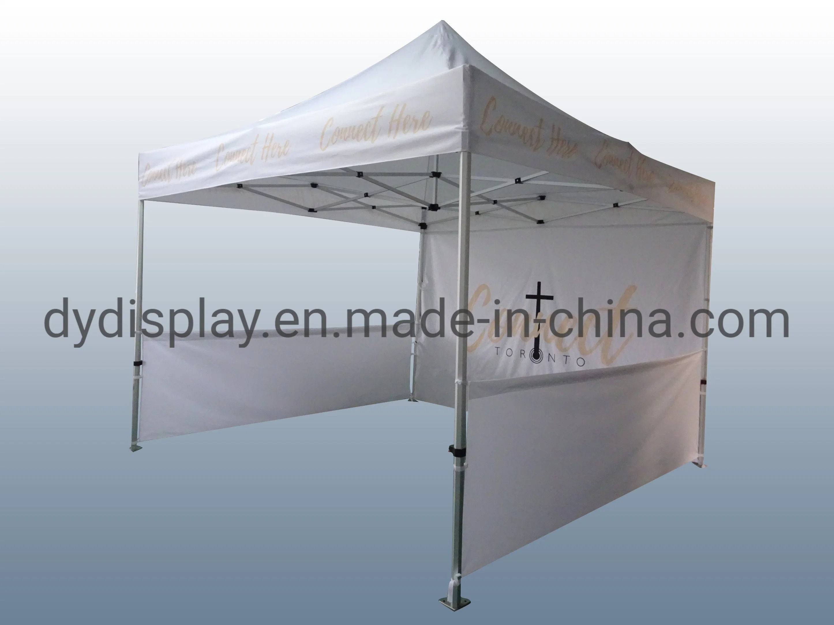 Folding Aluminum Display Gazebo Pop up Tent with Side Wall for Promotion