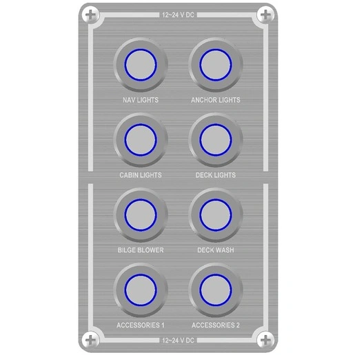 Toggle Switch Panel, Stainless Steel Waterproof Carbon Fiber Switch with Backlight Labels