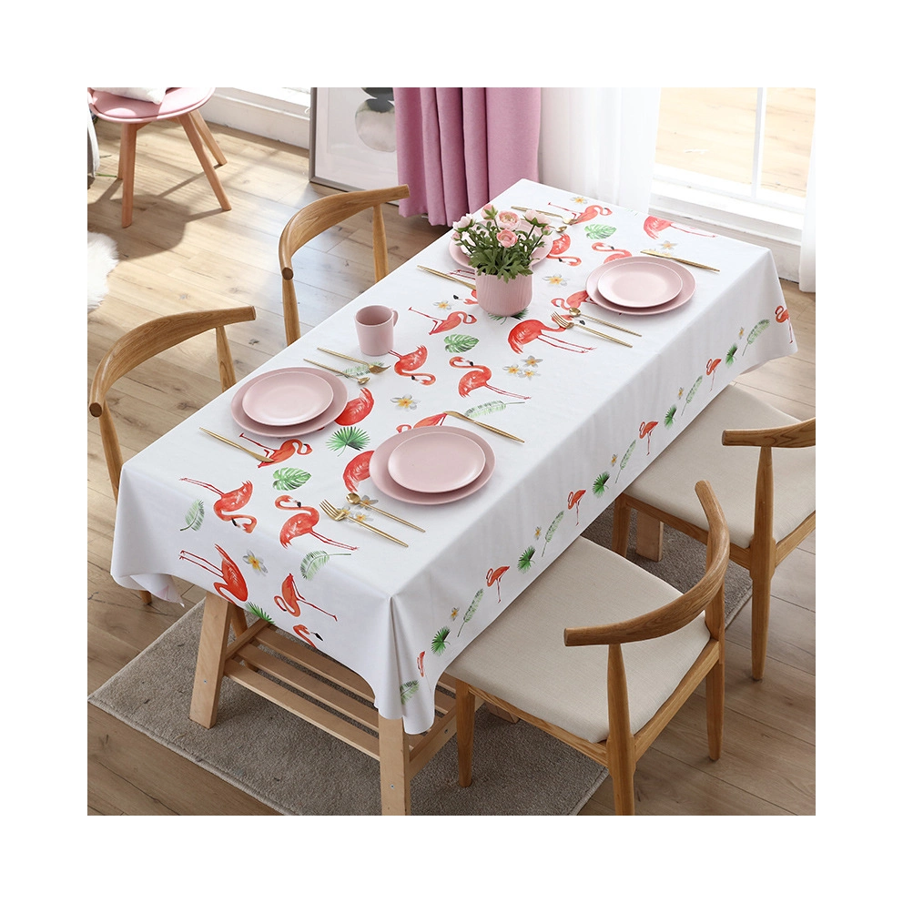 Non Woven Disposable PP Table Cloth Fabric Rolls Polypropylene Plastic Degradable Waterproof Pattern Printed Tablecloth