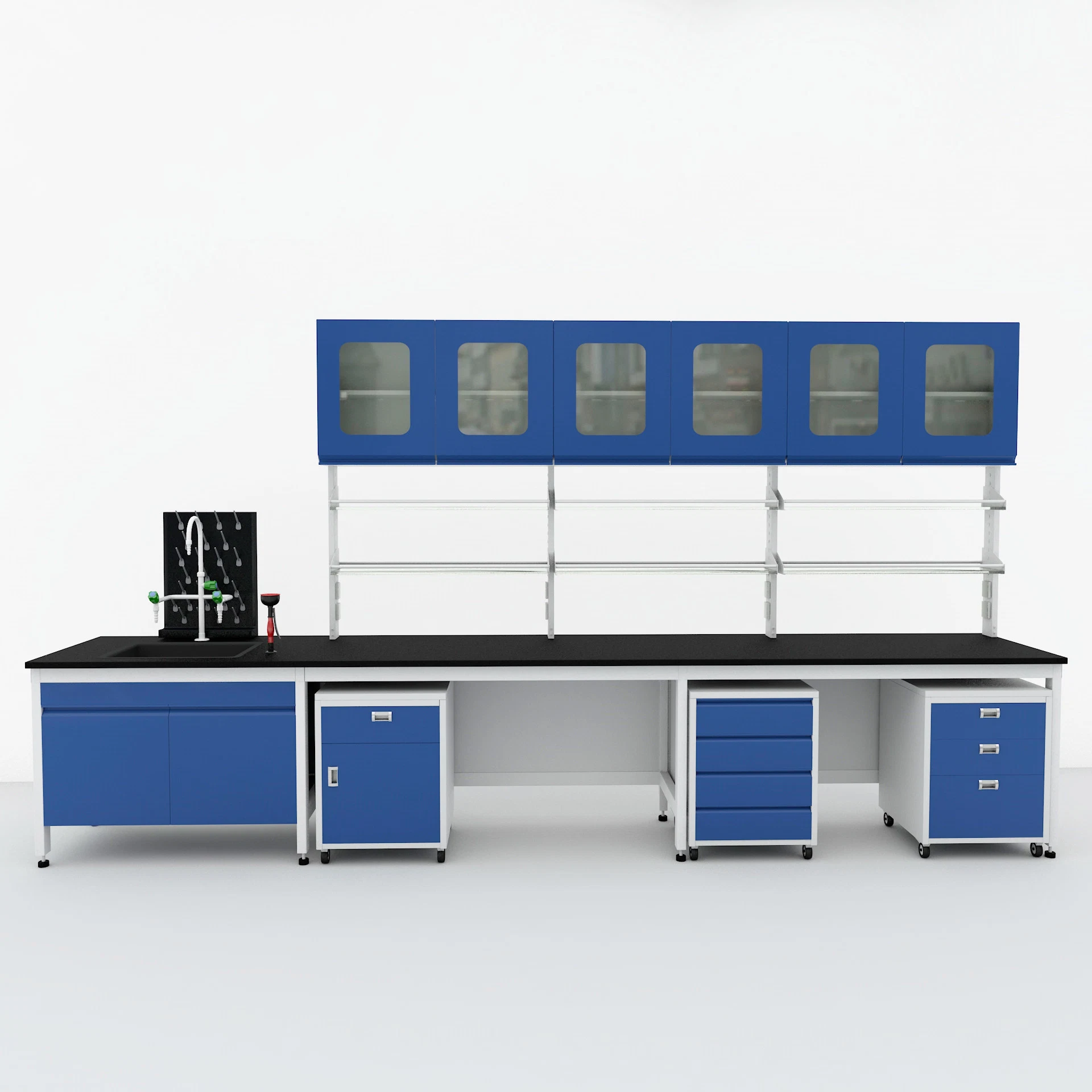 Science Laboratory Equipment Blue Tia Metal Lab Table Furniture Lab Sink Bench