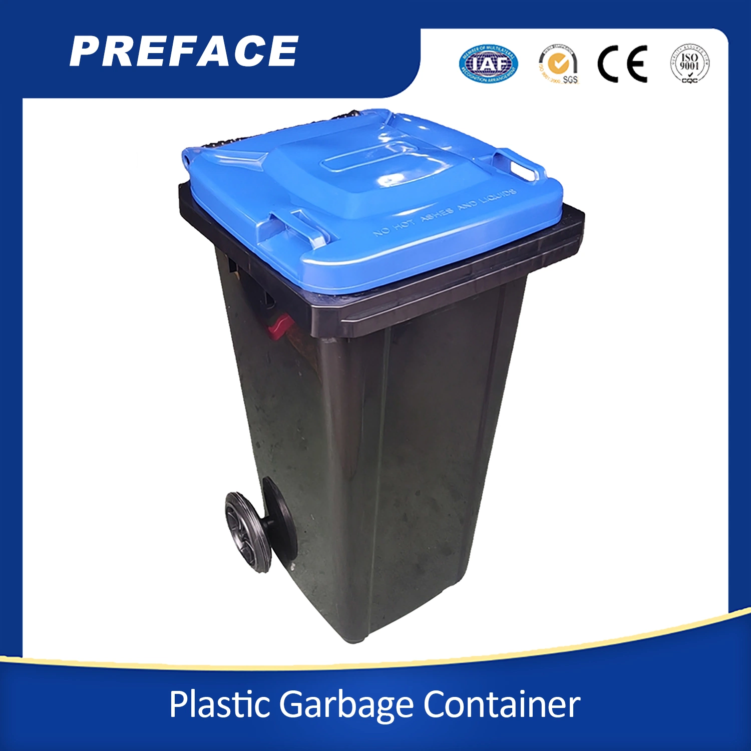 120L/240L Wheelie Garbage Bin Rubbish Container Trash Can with Good Quality