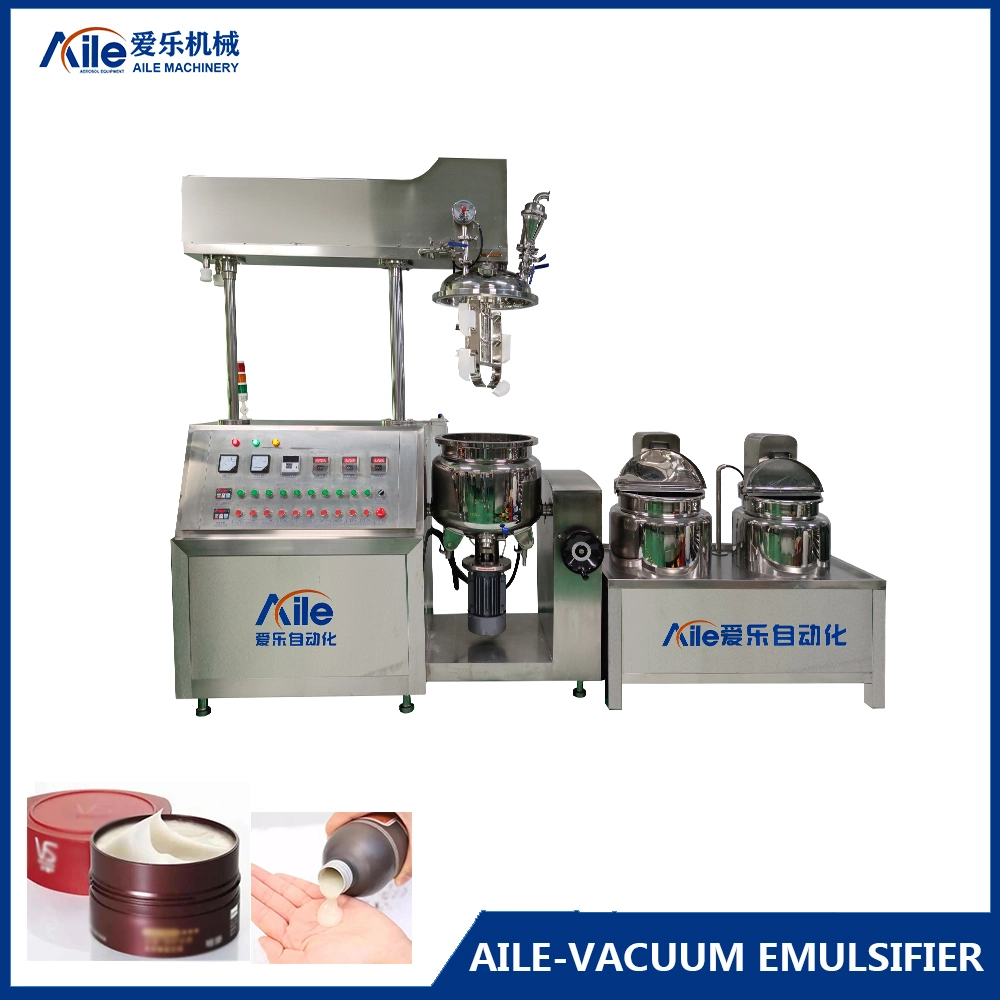 50L 100L 200L 300L Cosmetic Vacuum Emulsifying Mixer Liquid Cream Body Lotion Spice Mixer Machines