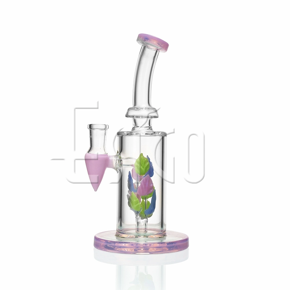 Esigo Vente chaude de verre Slime Couleurs d'été Dabbing Flying Leaf déco Rig pipe à eau en verre Verre Pipe avec bol en verre Accessoires