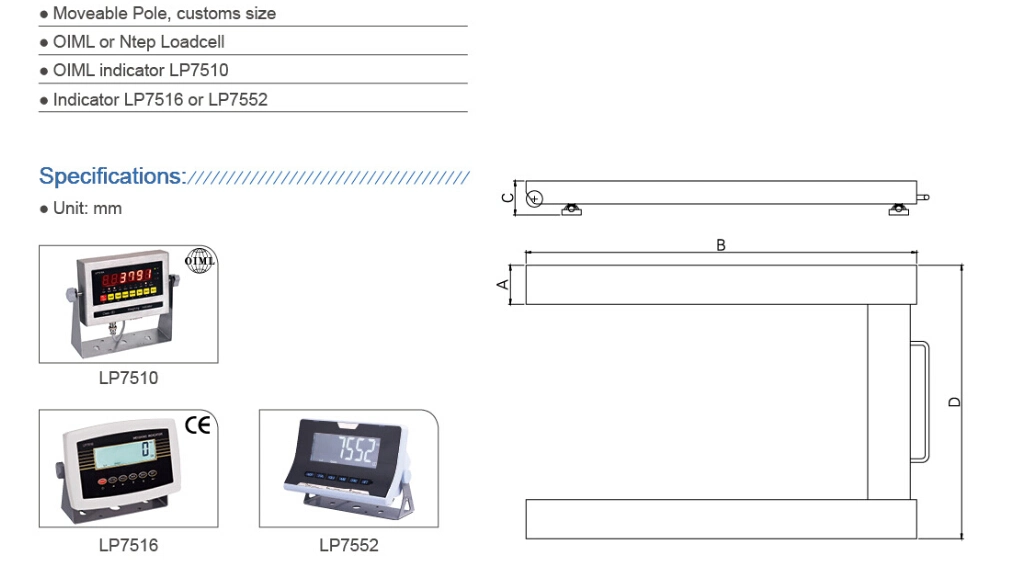 Long Lasting Precision Digital Counting Weighing Floor Scale