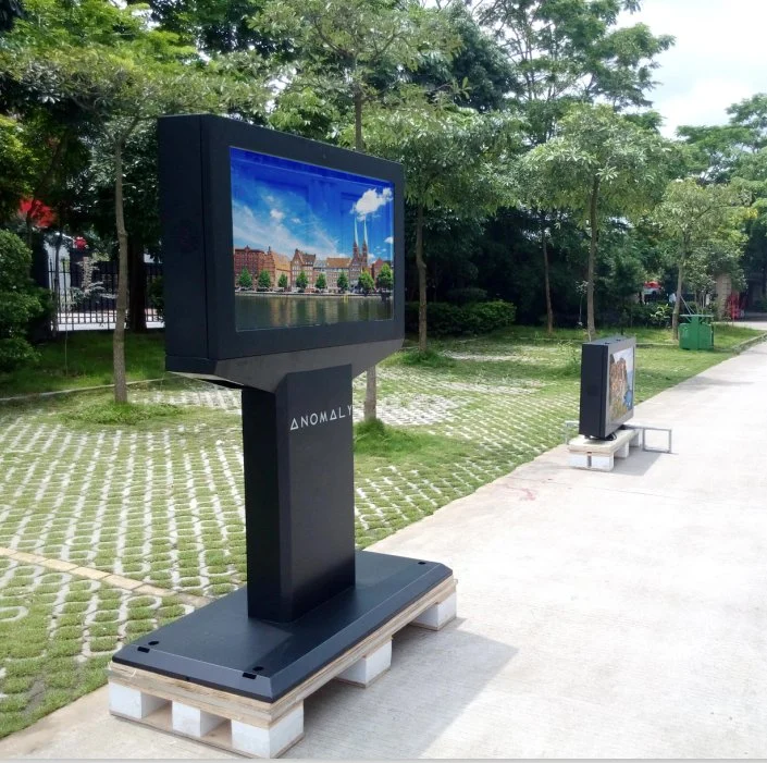 Air-Cooled Horizontal Screen Floor Highlighting Advertising Machine 55 Inch Android Tablet LCD Touch Screen LED Digital Signage Kiosk LCD Digital Display Bus TV