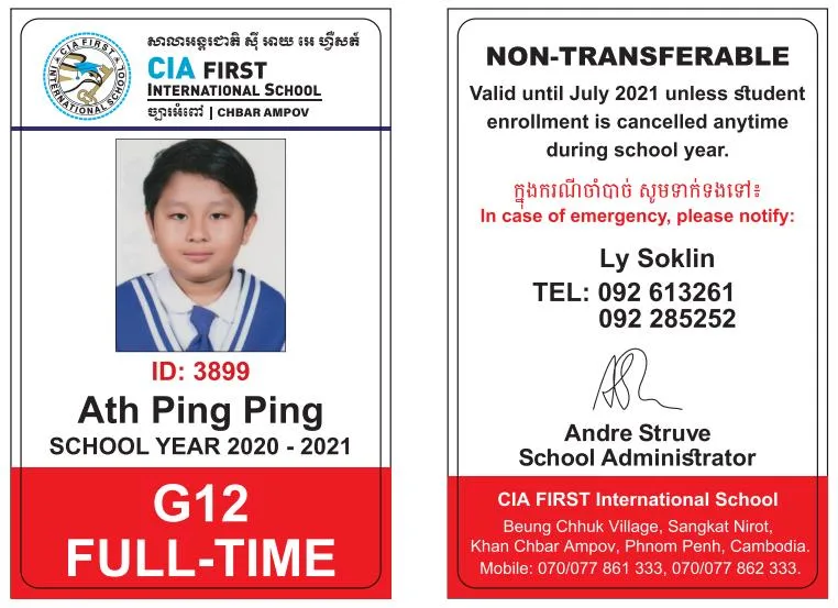 ISO 7816 1K Byte Sle5528 Contact Student ID Card