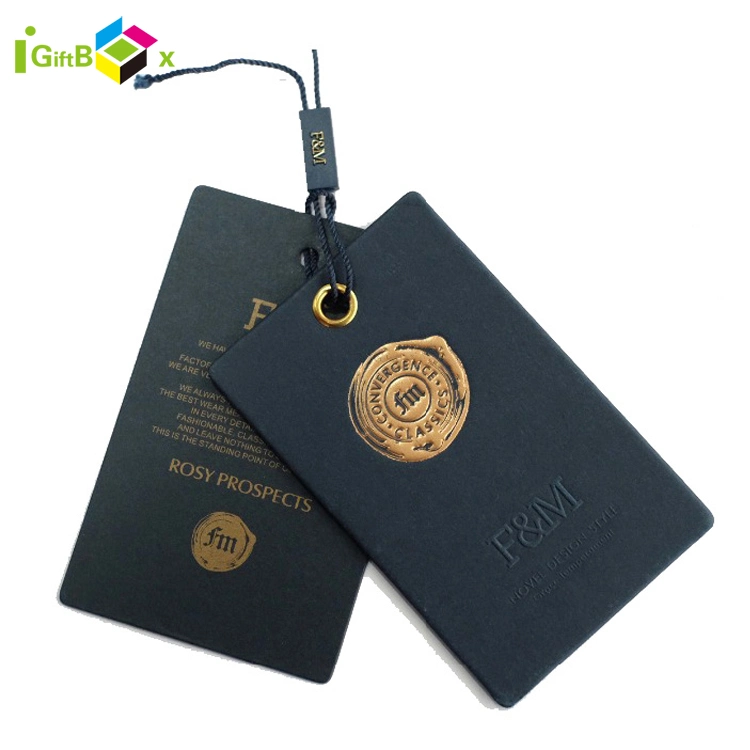 Custom Logo Price Label Printing Foil Printing Shoes Paper Clothing Jeans Apparel Garment Hang Tag / Tag / Label / Label Tag