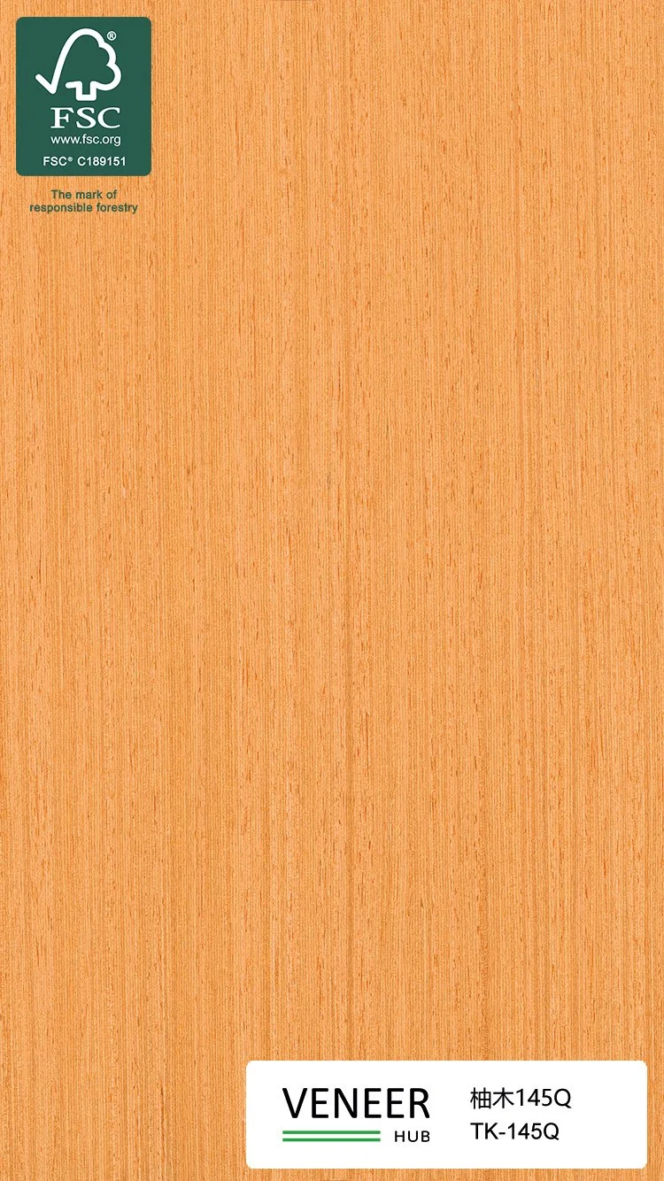 Teak Recon Wood Veneer For Wood Based Board Surface Decoration