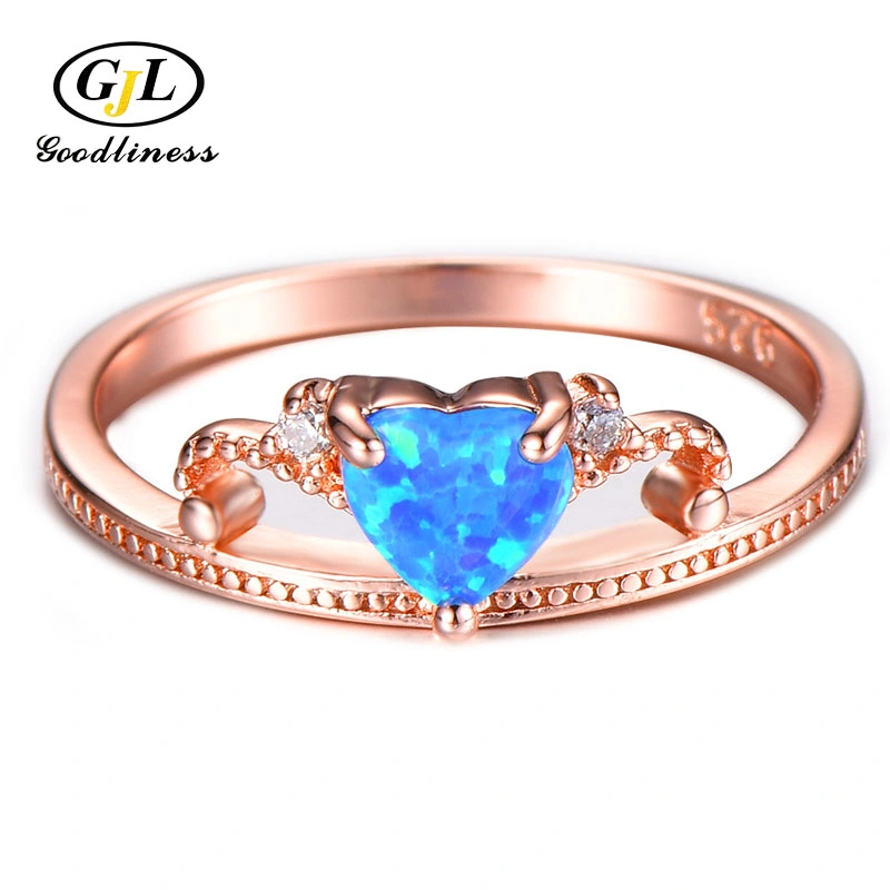 Wholesale/Supplier Prices Sterling Silver Jewelry Crown Ring Opeal Jewellery