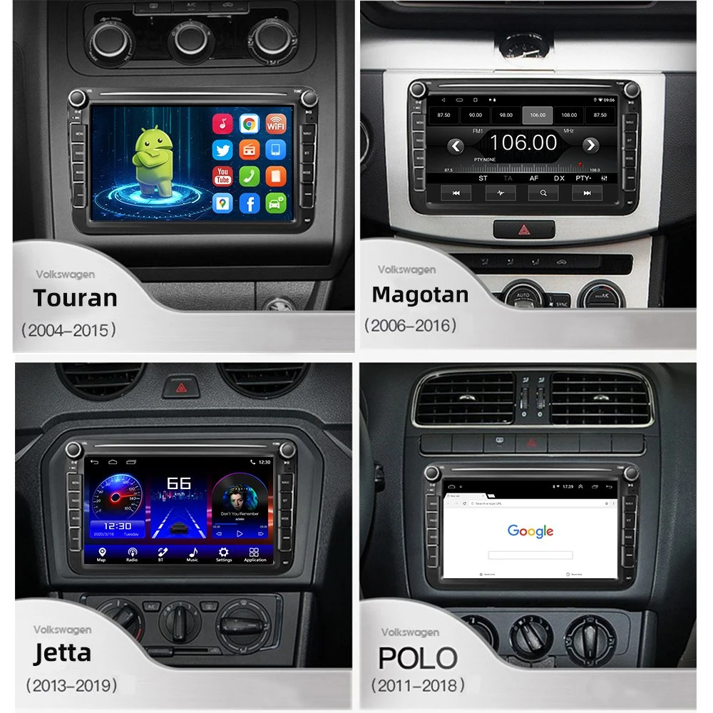 Jmance Android 2 DIN Car MP5 Multimedia Video Player GPS راديو السيارة ستريو راديو تلقائي 8" ′ Audio للمقعد/Skoda/Passat/Golf/Polo