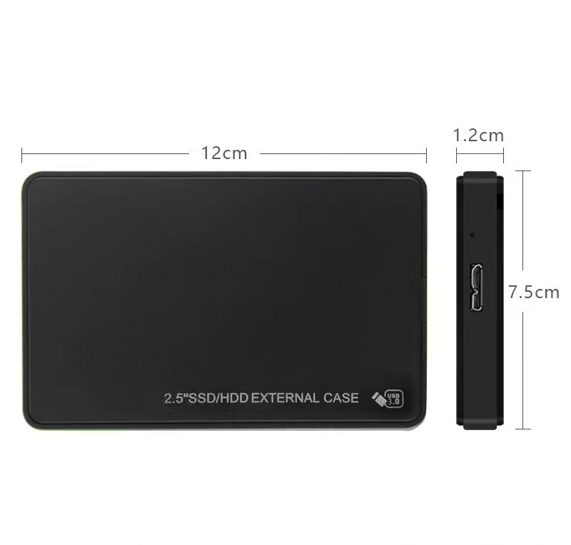 2.5" SSD HDD External Case 2.5inch HDD Box ABS Hard Disk Drive Case USB 3.0 SATA HDD Enclosure Box Compatible with USB 2.0 External Storage Box Case