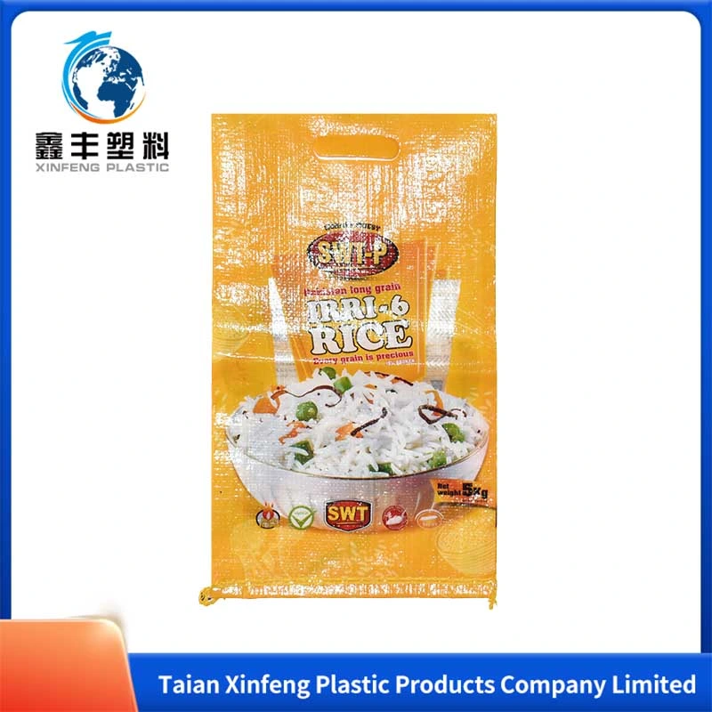 Saco de arroz americano laminado personalizado para a farinha de embalagem e10kg 25kg 50kg Saco de arroz de PP com Impressão e Laminação