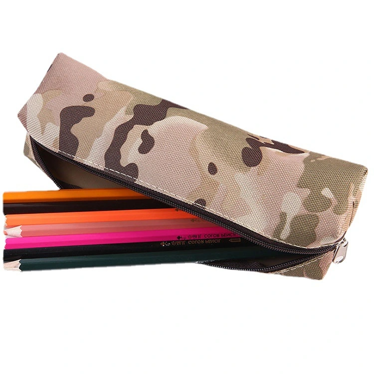 Custom Student Pencil Bag Oxford Camouflage Pen Bags Office Stationery Pencil Case