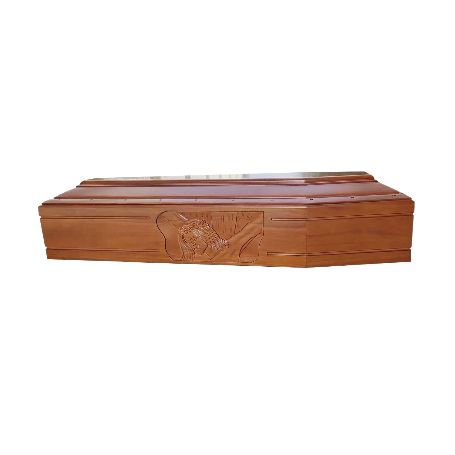 Italian Style Oak Wood Coffin Funeral Solid Wood Burial Box Cremation Coffin