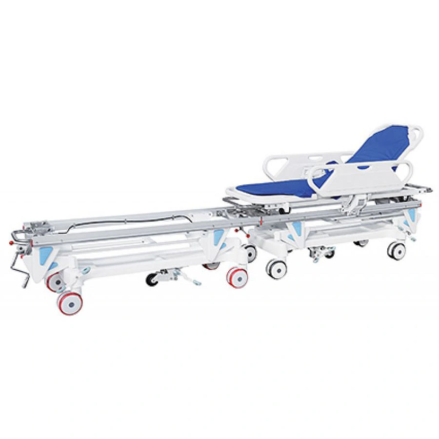 Bed Patient Hospital Transfer Emergency Hospital Stretcher Stainless Steel Stretcher Patient Trolley Cart Transport Transfer Trolley Stretcher