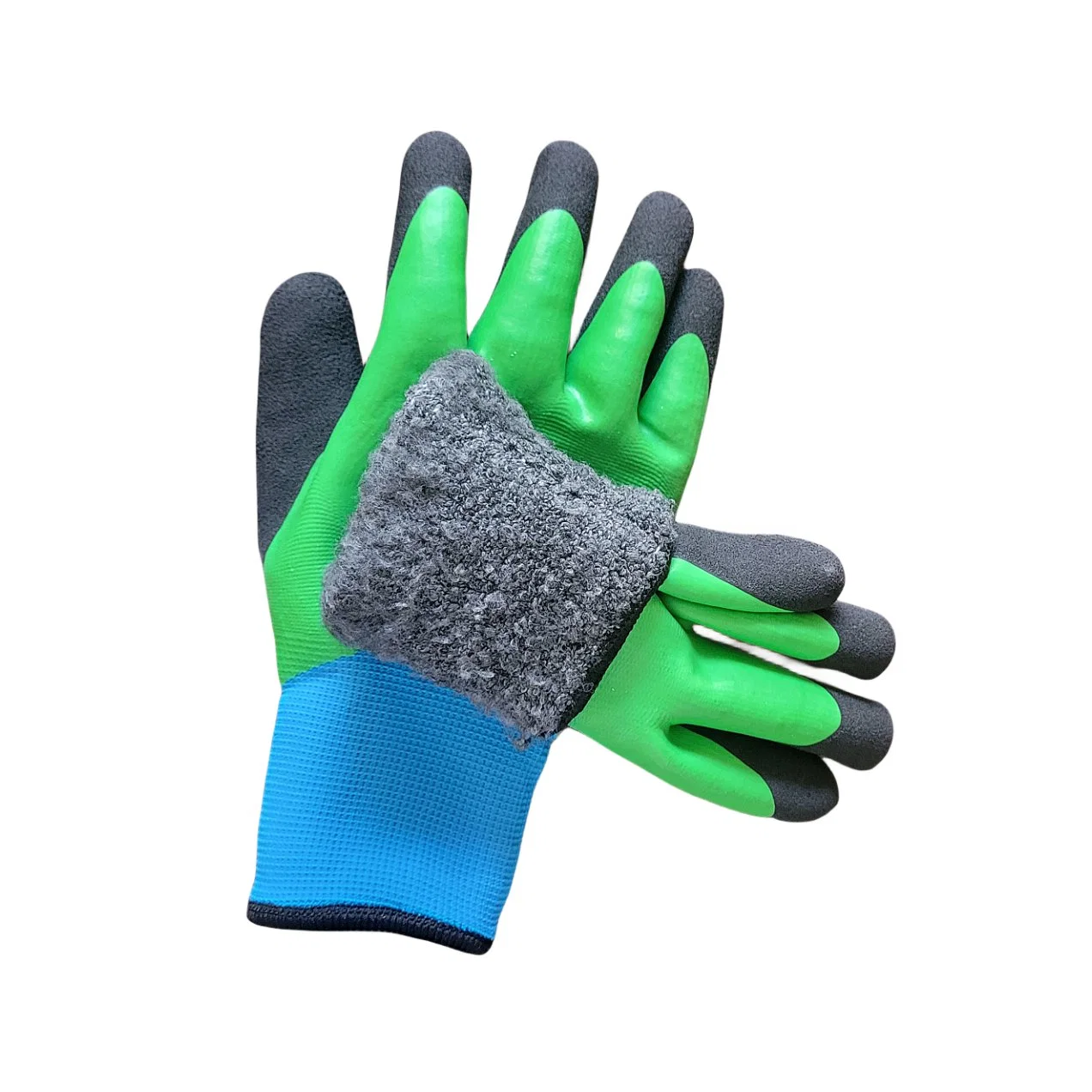 Double Liner Latex Foam Fully Coated Water-Proof Winter Work Glove Rubber Gloves