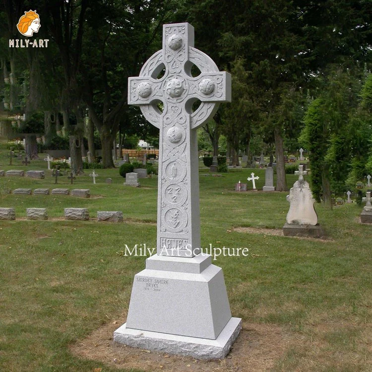 Custom Carving Stone Granite Headstone Cross Tombstone Monument