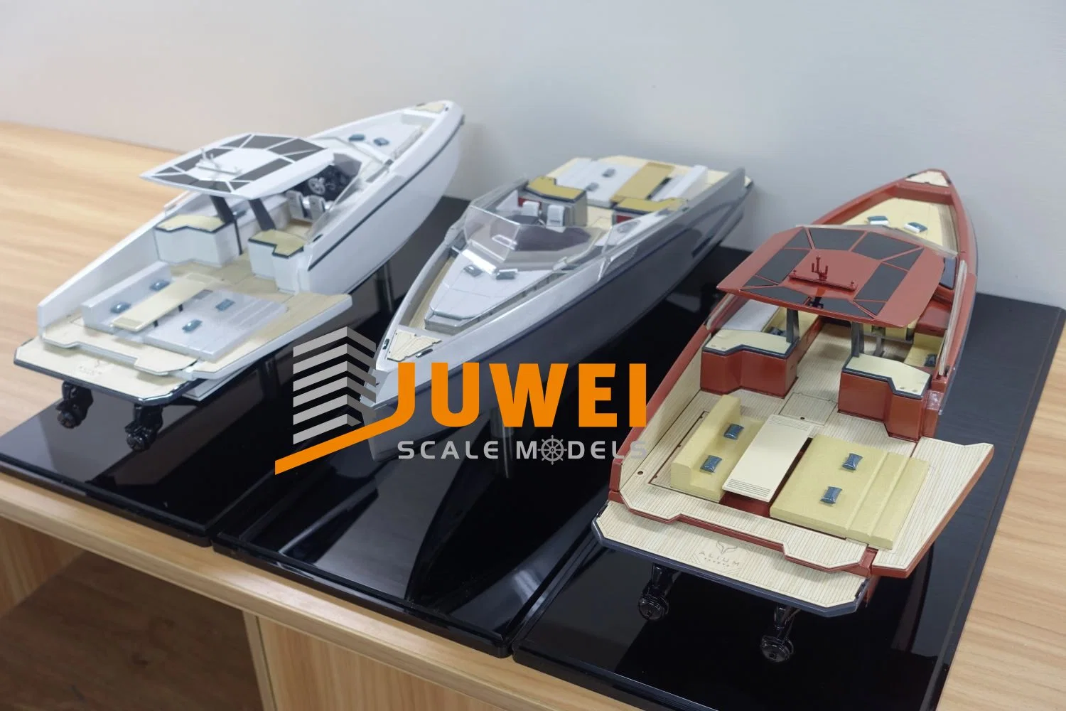 100% Custom Scale Yachts Modell mit Basis und Abdeckung für Anzeigen (JW-221)