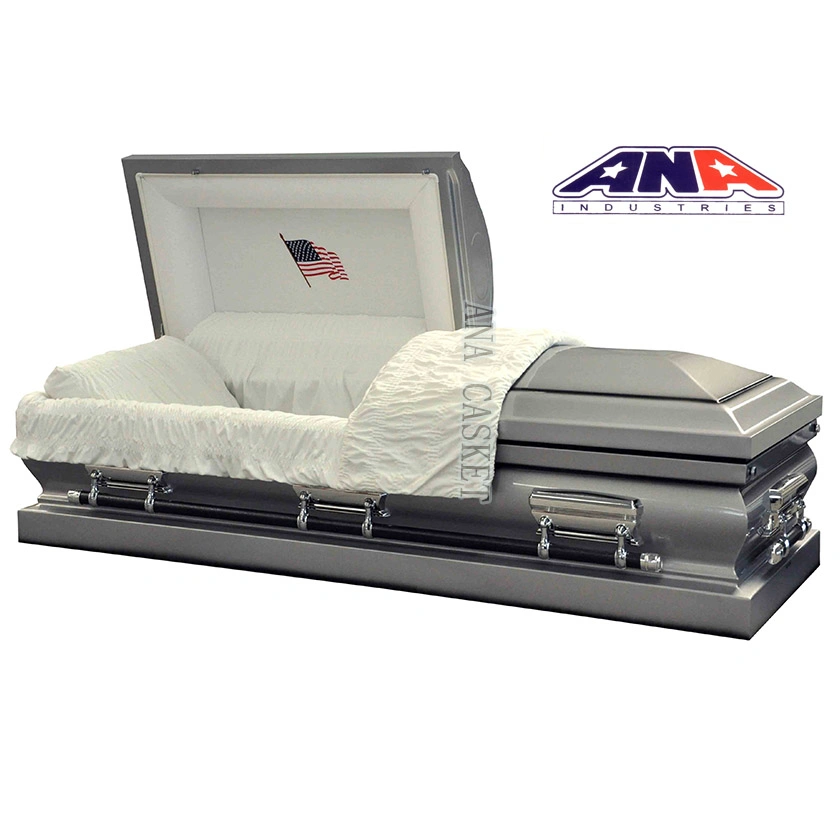 Ana China Hot Sale Funeral Urn Supplies 20 Ga Steel Metal Coffin Casket
