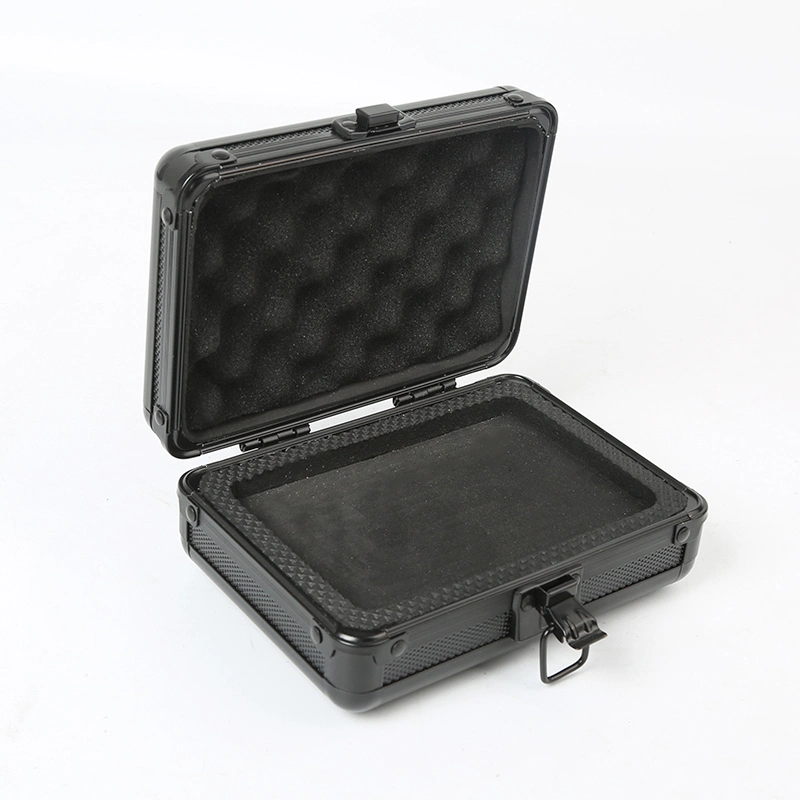 Cheap Handheld Stackable Heavy-Duty Compact Black Aluminum Case