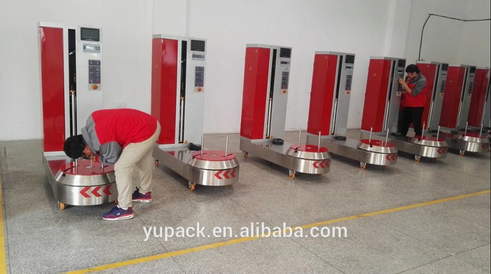 New Designed Popular Automatic Airport Luggage Wrapping Machine with PLC Control