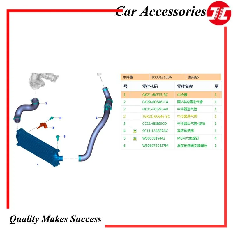 Genuine Intercooler Assy 2.0 Gk21-6K775-Bc for Ford Mk, Mca