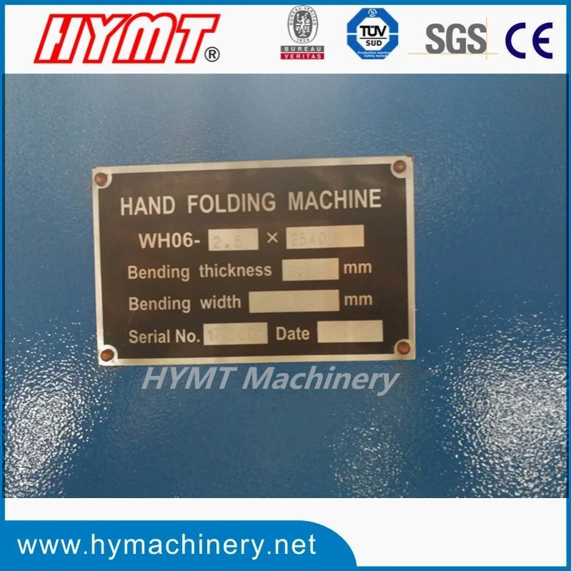 WH06-2.5X2540 manual Type Steel Plate Bending and Folding Machine