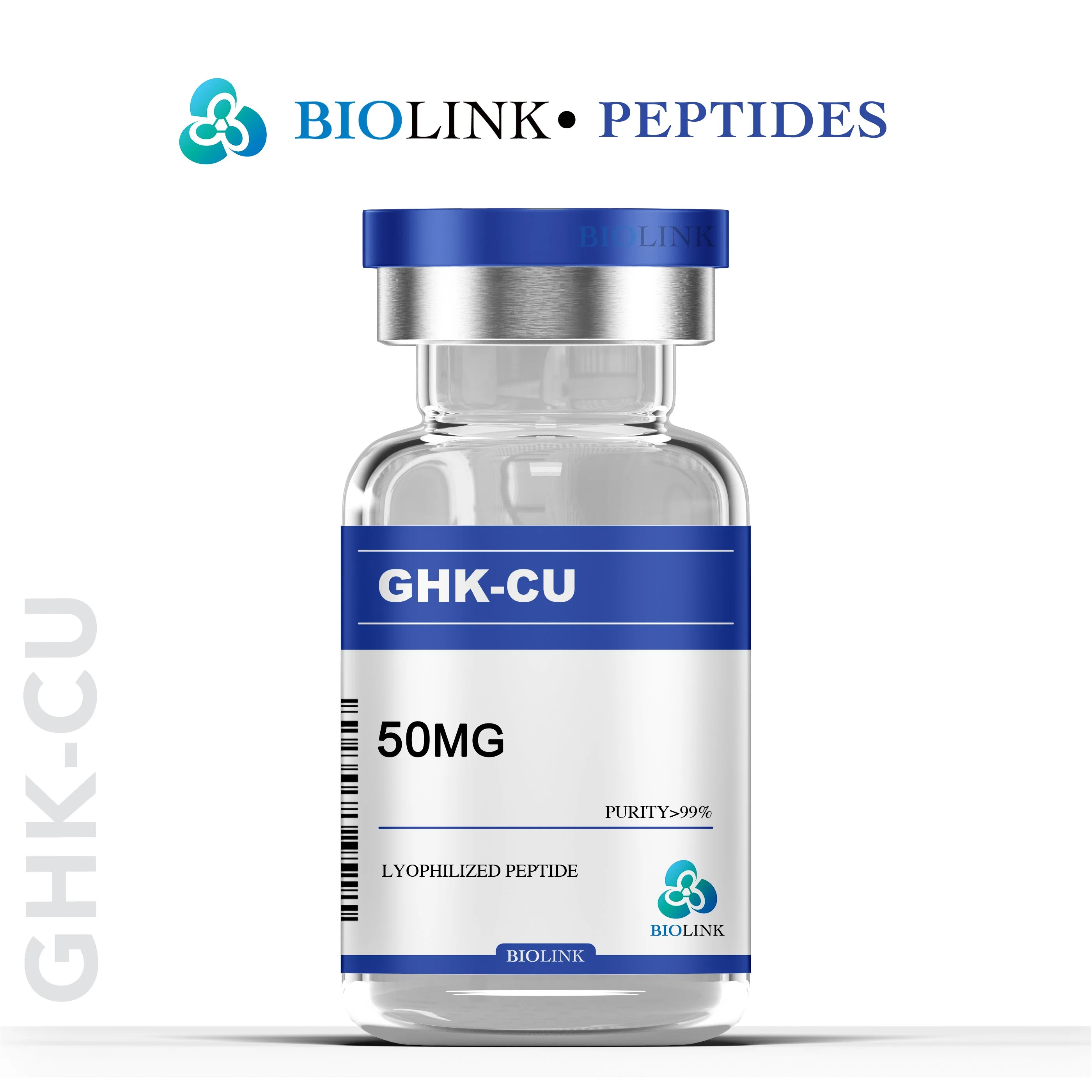 99% polvo liofilizado de Peptide Cobre de Alta pureza 50mg/Vials GHK-Cu inyectable Almacén de EE.UU