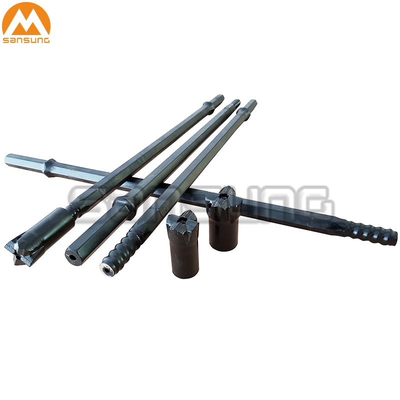 R25 Shank End Rod for Small Hole Drilling on Quarry