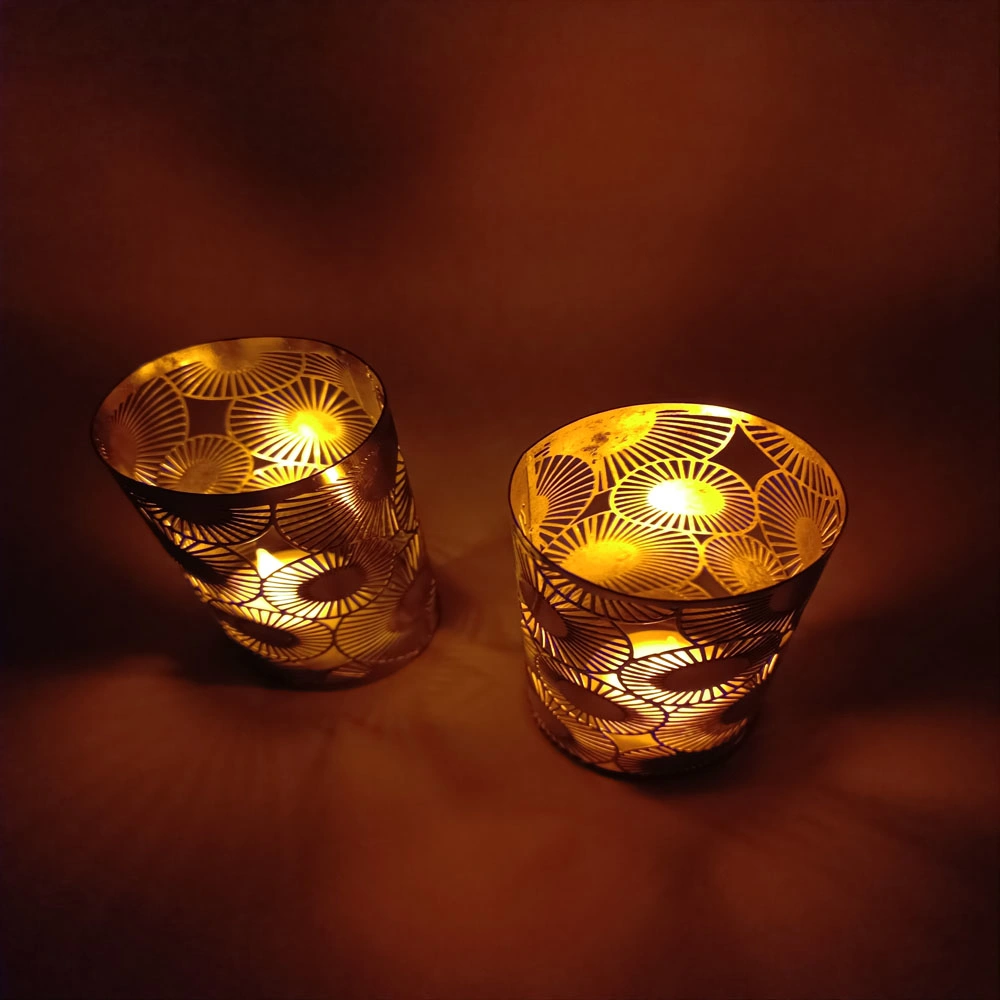 Home Decor Gifts Hollow Decimal Candlestick Candlesle Craft