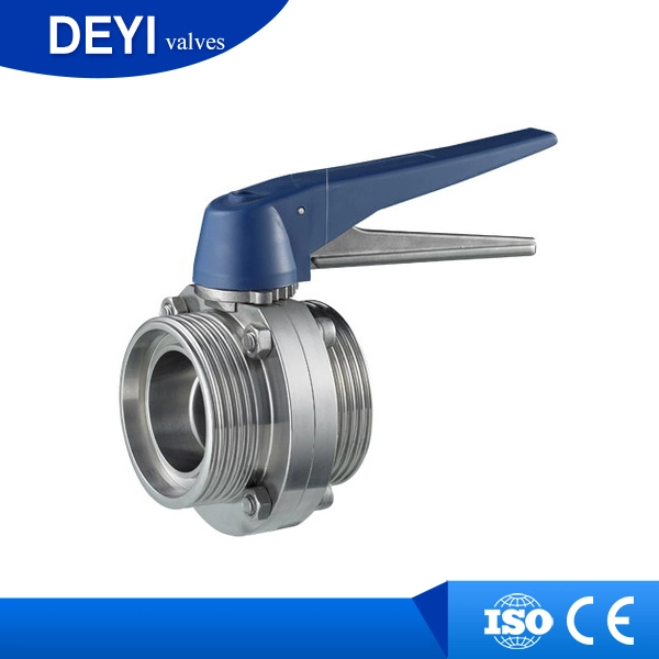 Stainless Steel Hygienic Clamping Butterfly Valves with Black Handle Stainless Steel SS304 Sanitary Hygienic Ball&Check&Butterfly Valve