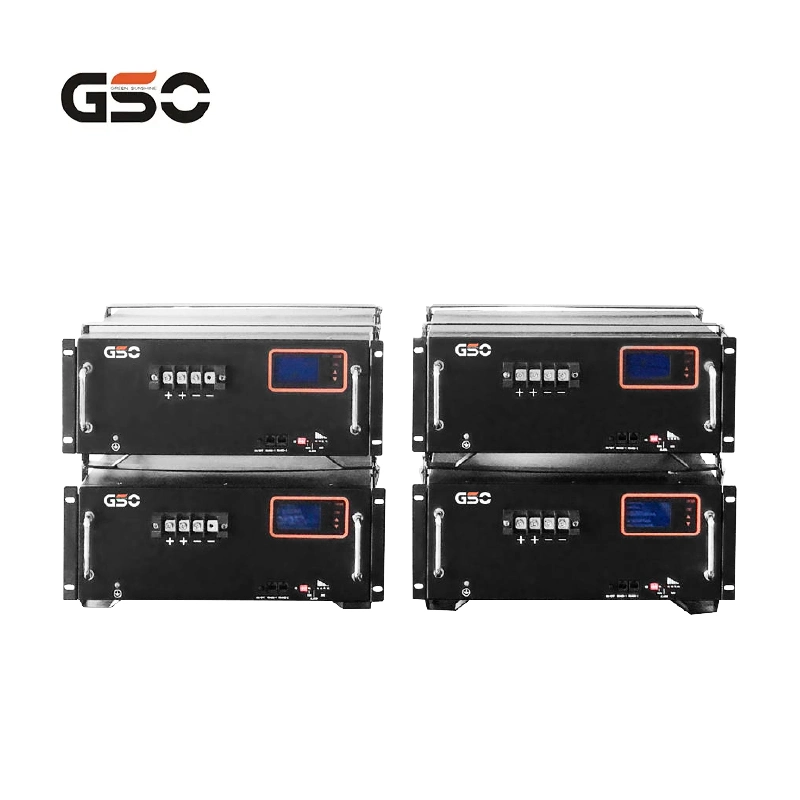 Rack Mounted Lithium Ion Battery Pack LiFePO4 48V 100ah LCD Display Solar Batteries Deep Cycle Lithium 48 V 200ah