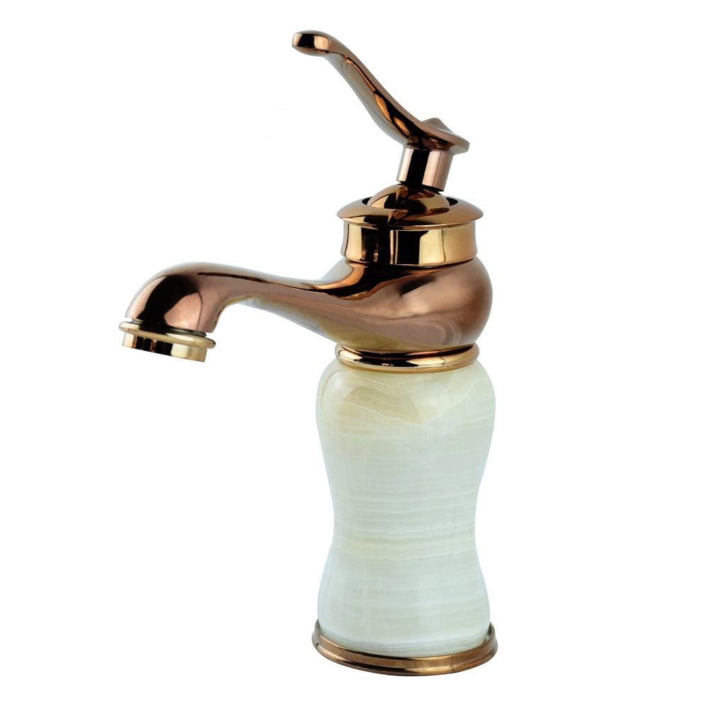 Designer Jade Ware Deck Mounted Brass Basin Mixer Faucet