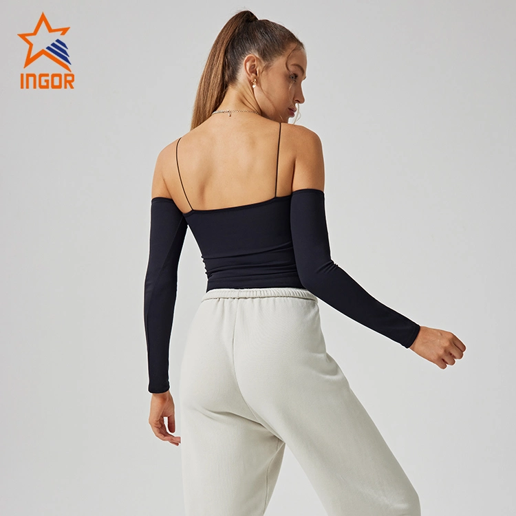 Ingor Sportswear Fabricants de vêtements de sport Gym ODM OEM Personnalisé Femmes Activewear T-shirt à manches longues