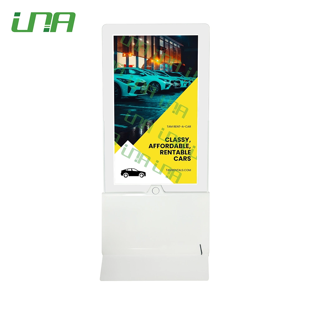 Free Standing Ad Double-Sided UHD Glass LED Screen Intelligent LCD Panel Digital Display