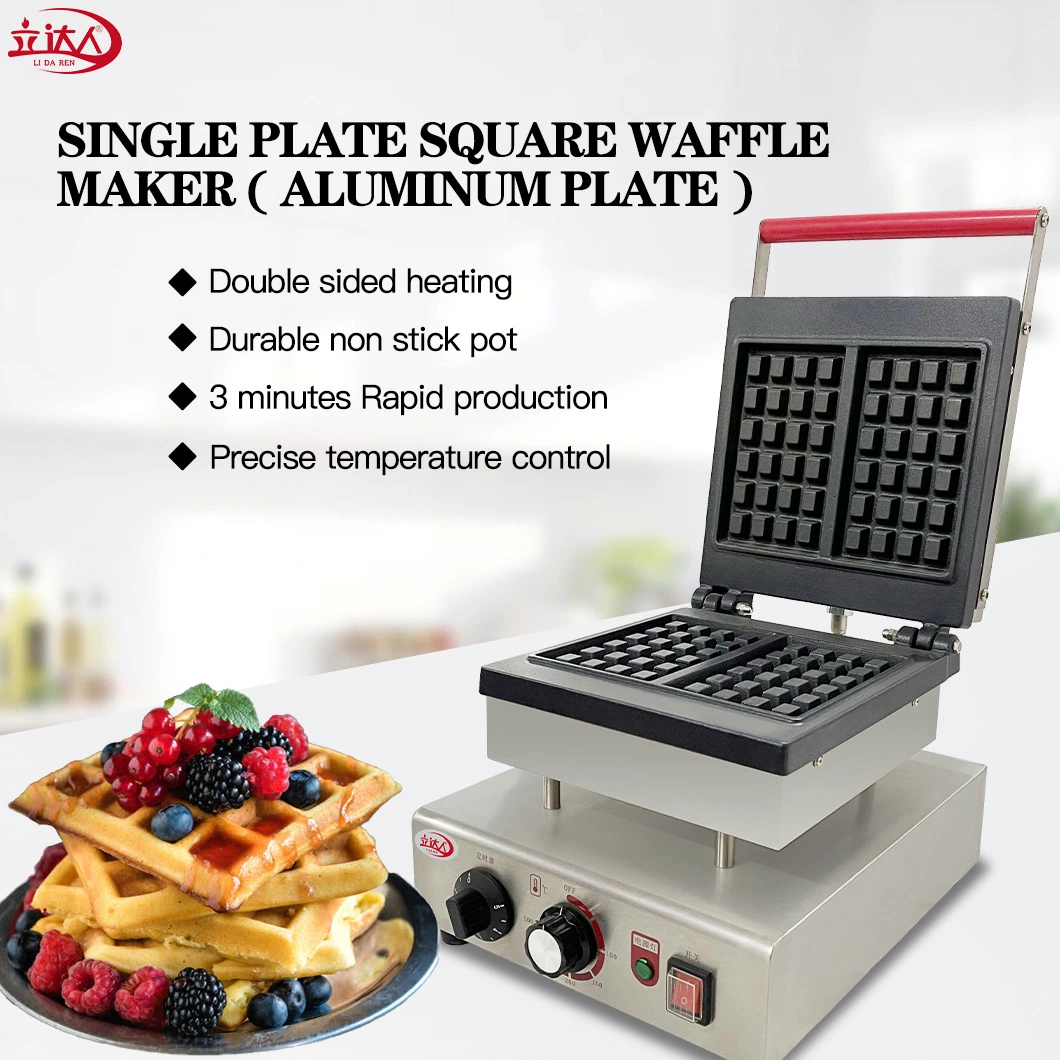 Snack Machine Manual Control Belgian Rotary Waffle Iron Machine Waffle Maker