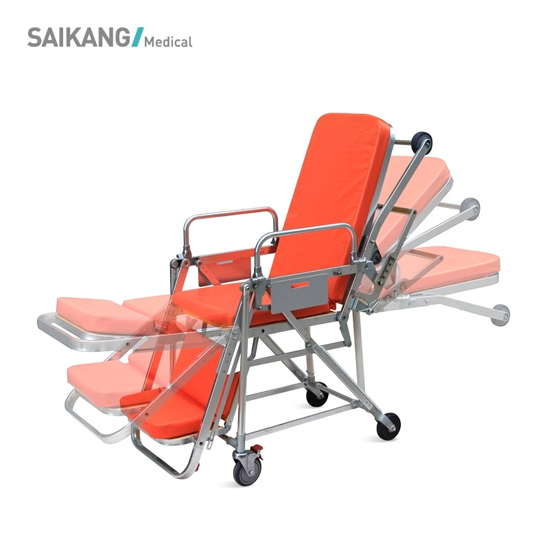 Skb039 (E) Hospital Furniture Folding Adjustable Medical Ambulance Emergency Rescue Stretcher Trolley