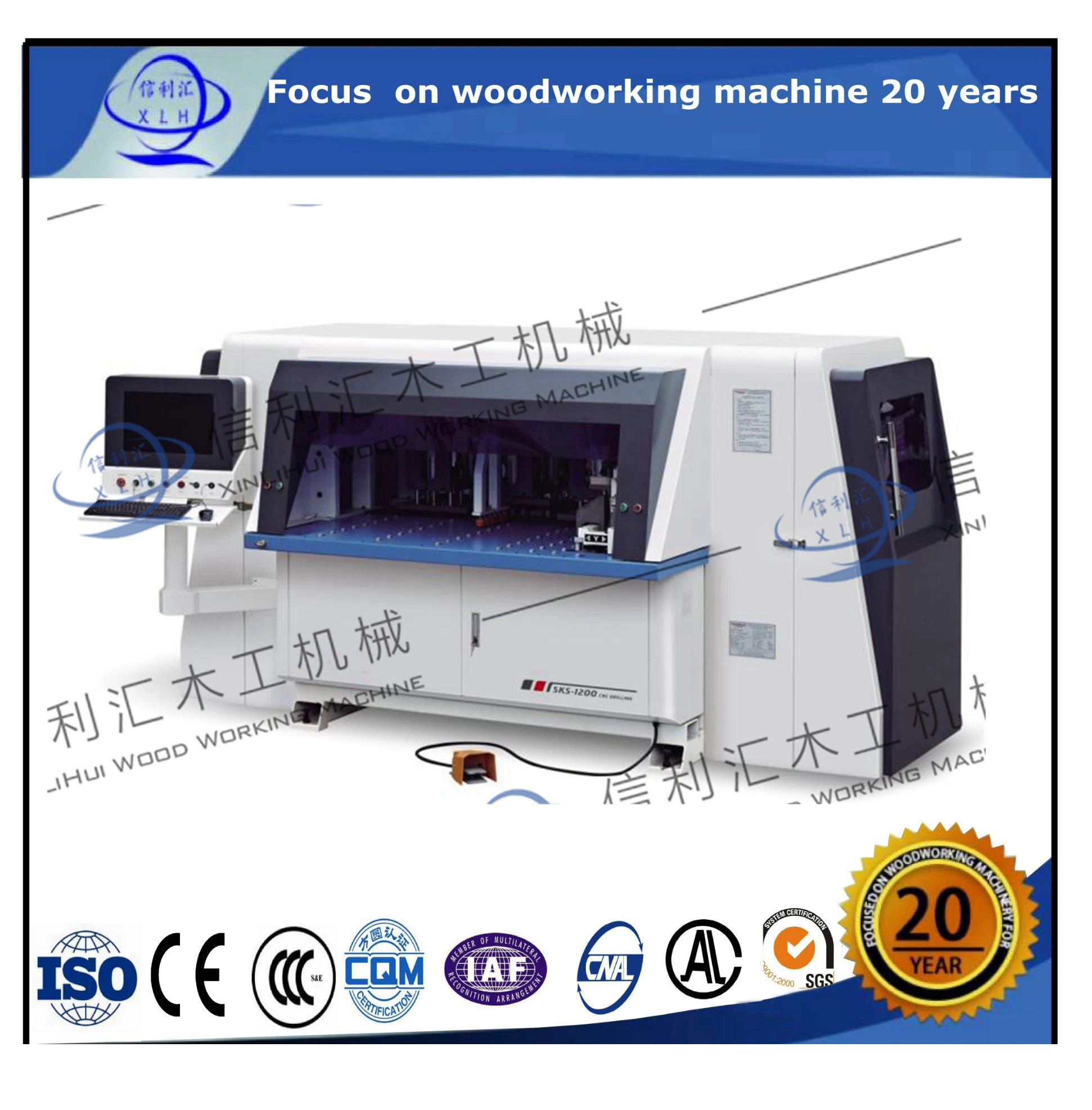 CNC Wood Side Drilling Machine for Customize Furniture Automatically PCB CNC Five Sides Drilling Machine for Wood Five Sides Machining CNC Woodworking Drilling