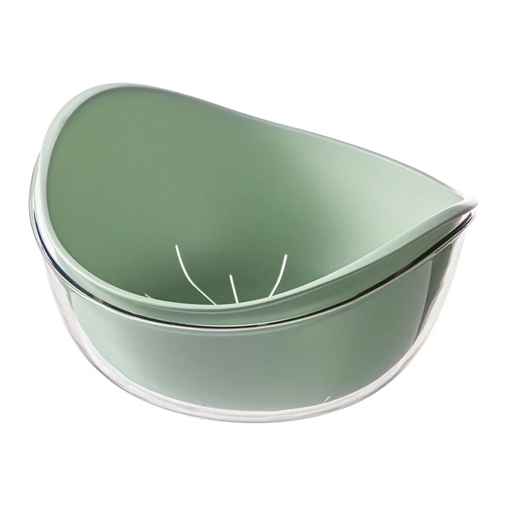 25*24*12.8cm Double-Layer Drain Fruit and Vegetable Multi-Purpose Plastic Basket