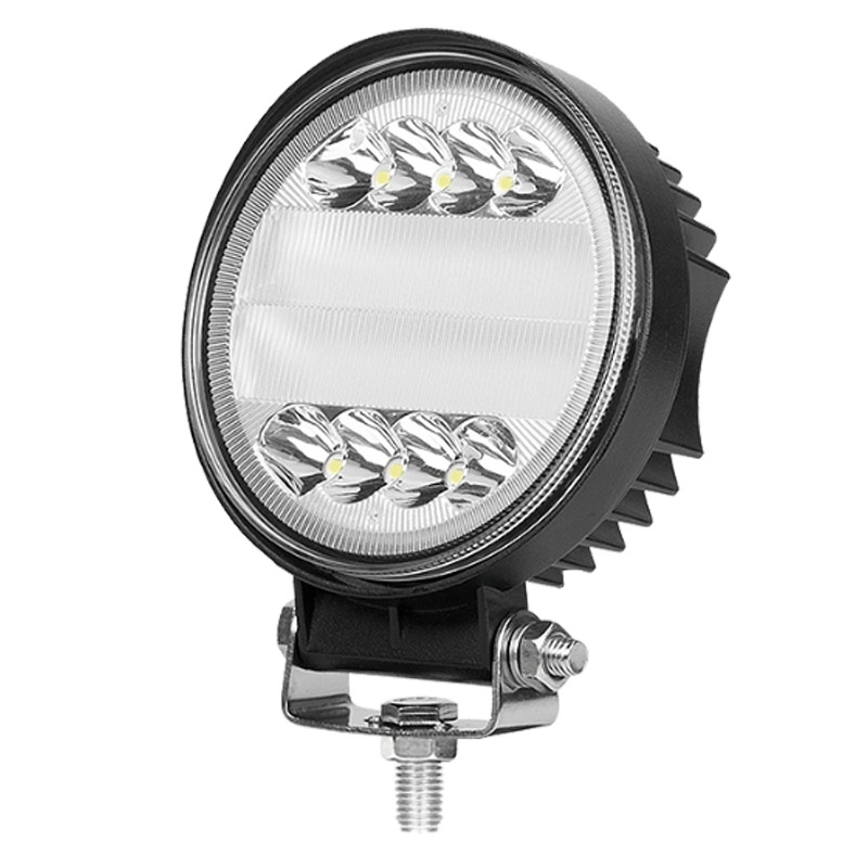 Luz LED de 4,5 pulgadas para la industria agrícola, lámpara redonda de tractor 24W